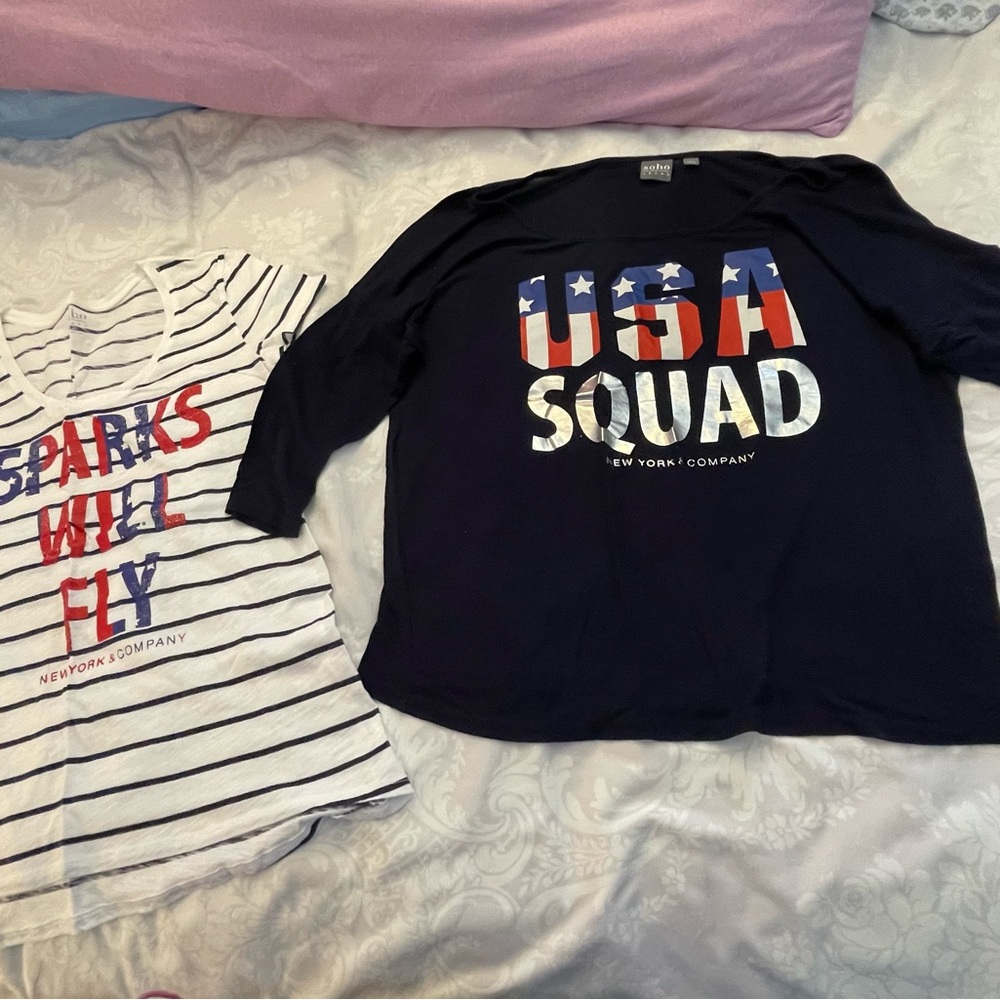 New York & Company women’s USA shirts